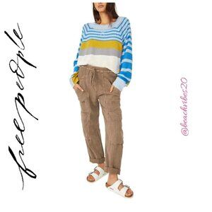 FREE PEOPLE Feelin Good Utility Pull On Pants Shroomy Small NWT FP-136